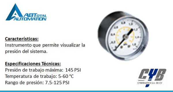 Manómetro Cybermatics Puebla México